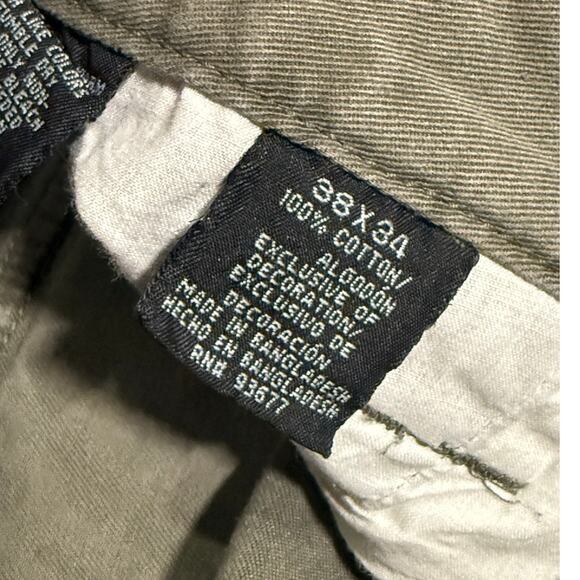 VINTAGE Zonz Canvas Pants Men 38 Wide Green Baggy Skateboarding Skater Y2K 90s - Picture 10 of 10